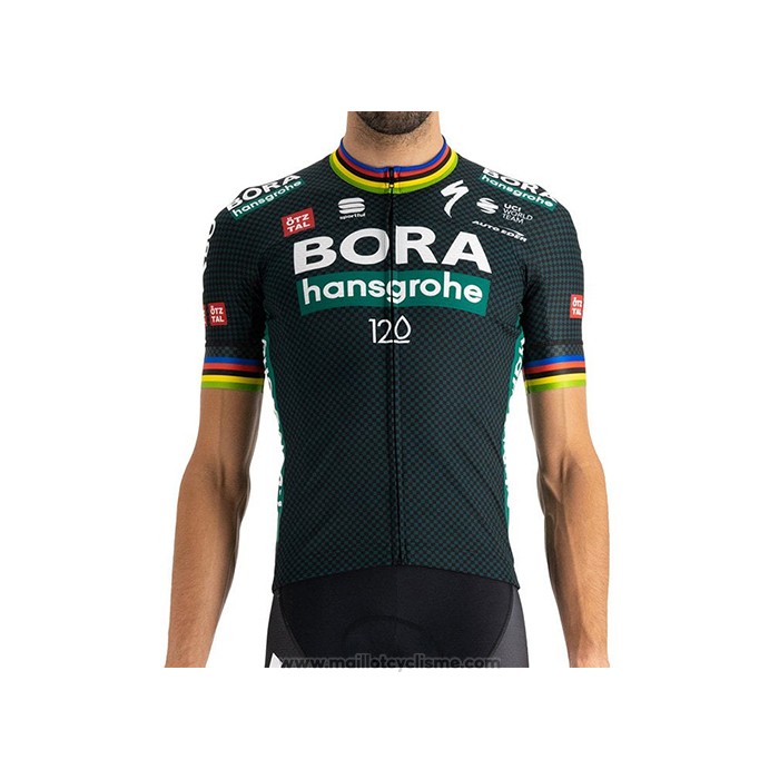 2021 Maillot Cyclisme Bora-Hansgrone Mondo Champion Manches Courtes et Cuissard